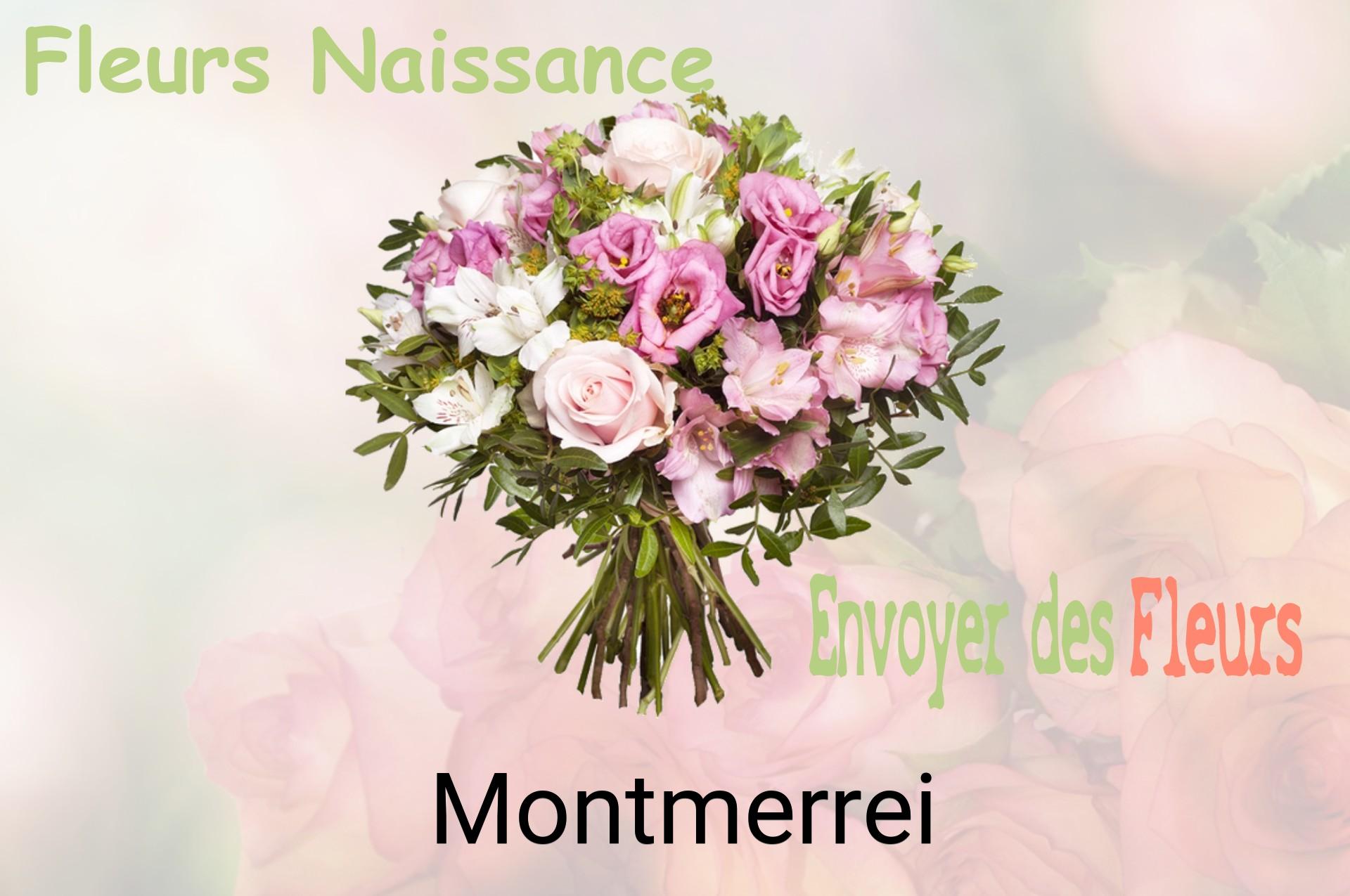 Bouquet de fleurs de naissance livré à Montmerrei